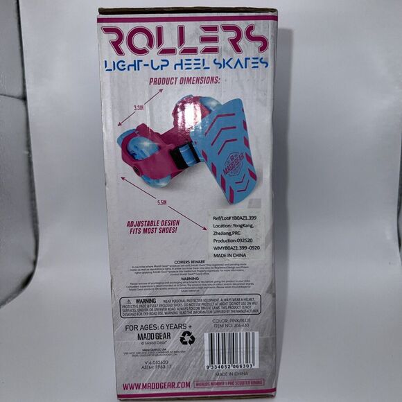 Madd Gear Rollers Light-up Heel Skates Brand New  Glow & Roll 6+ Max. Weight110# - Picture 2 of 8